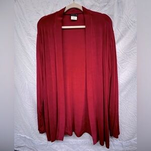 Citi Knit Vintage Red Liquid Knit Women's Cardigan sz L